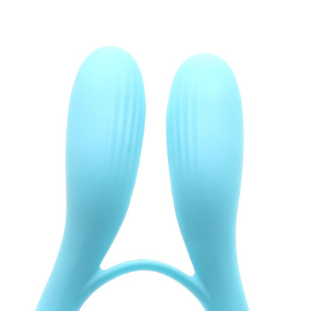 фото Вибратор для пар KisToy Martin Blue, два мотора, крепление на член, диаметр 32мм