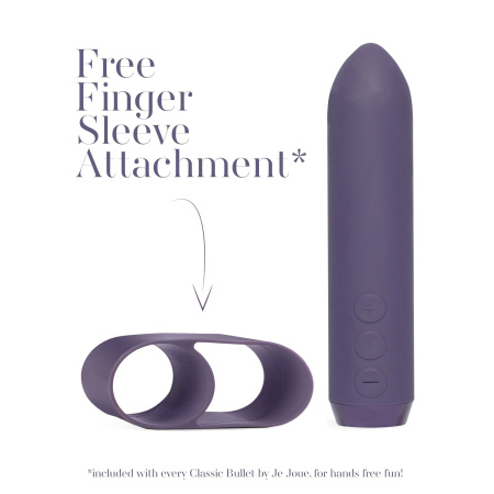 фото Минивибратор Je Joue - Classic Bullet Vibrator Purple с глубокой вибрацией и фиксацией на палец