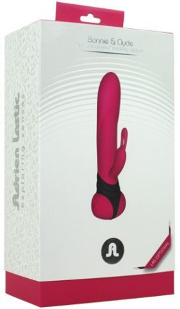 фото Вибратор с вращением ствола Adrien Lastic Bonnie & Clyde, с петелькой для пальчика