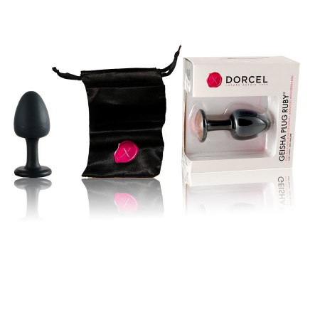 фото Анальная пробка Dorcel Geisha Plug Ruby M с шариком внутри, создает вибрации, макс. диаметр 3,2см