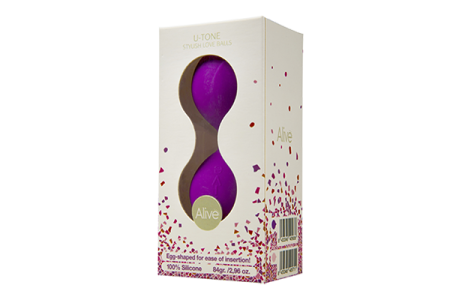 фото Вагинальные шарики Alive U-Tone Balls Purple, диаметр 3,5см, вес 77гр