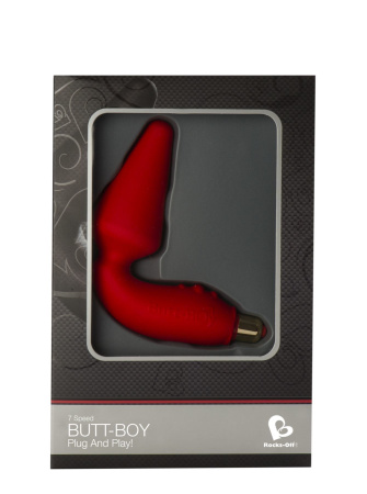 фото Вибропробка Rocks Off Butt-Boy Red со стимуляцией промежности