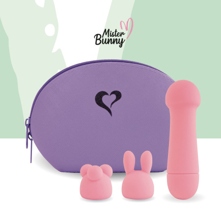 фото Мини-вибратор FeelzToys Mister Bunny Pink с двумя насадками