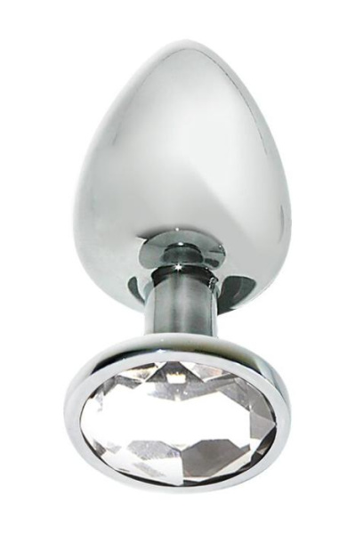 Анальная пробка с кристаллом MAI Attraction Toys №74, длина 10см, диаметр 4см