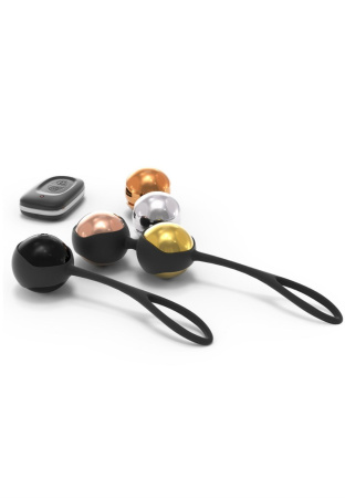 фото Набор вагинальных шариков Dorcel Training Balls, диам. 3,4см, вес 20-117гр, есть вибрация, пульт ДУ