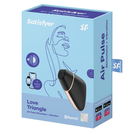 фото Вакуумный клиторальный стимулятор Satisfyer Love Triangle Black с управлением через интернет