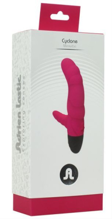 фото Вибратор рельефный Adrien Lastic Cyclone Magenta со стимуляцией точки G, два мотора