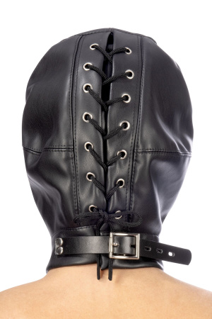 фото Капюшон с кляпом для БДСМ Fetish Tentation BDSM hood in leatherette with removable gag