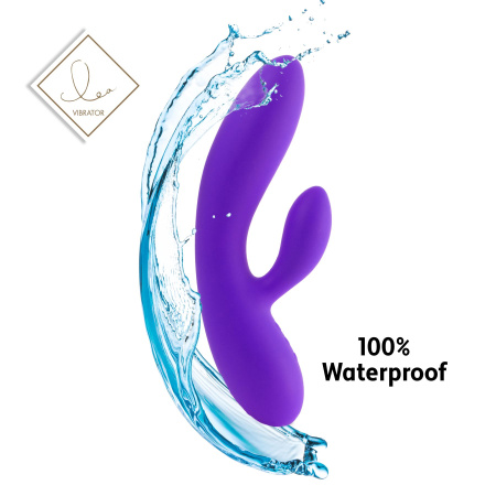 фото Гибкий вибратор кролик с двумя моторами FeelzToys Lea Rabbit Vibrator Medium Purple