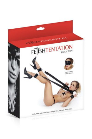 фото Фиксаторы для ног и рук Fetish Tentation Neck, Wrist and Ankle Strap с маской на глаза фото Фиксаторы для ног и рук Fetish Tentation Neck, Wrist and Ankle Strap с маской на глаза