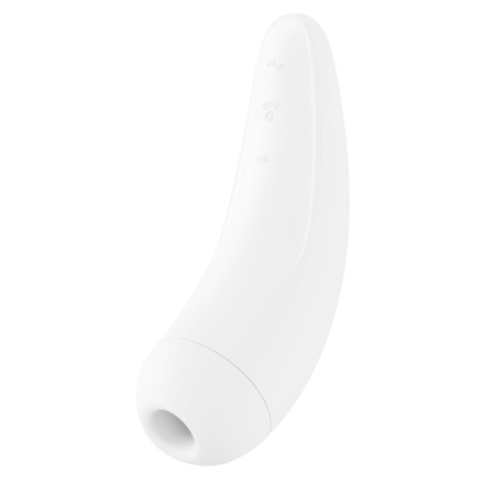 фото Вакуумный клиторальный стимулятор Satisfyer Curvy 2+ White с управлением через интернет