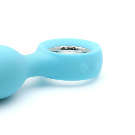 фото Анальная вибропробка KisToy Orville Blue, диаметр 30мм