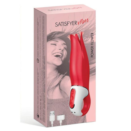 фото Мощный вибратор Satisfyer Vibes Power Flower с нежными трепещущими лепестками, 12 режимов работы