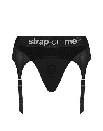 фото Трусы для страпона с подвязками для чулок Strap-On-Me REBEL HARNESS - M