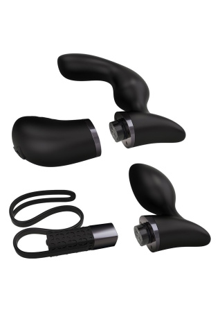 фото Премиум набор для мужчин 2-в-1 Rocks Off Fuzion Xchange с пультом ДУ (массажер и вибропробка)