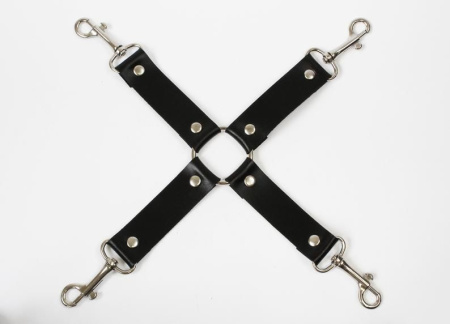 фото Крестовина Feral Feelings - 4 Way Connector, натуральная кожа, черная