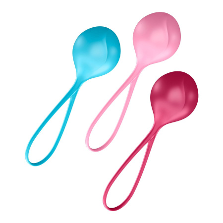 фото Вагинальные шарики Satisfyer Strengthening Balls (3шт), диаметр 3,8см, вес 62-82-98гр, монолитные фото Вагинальные шарики Satisfyer Strengthening Balls (3шт), диаметр 3,8см, вес 62-82-98гр, монолитные