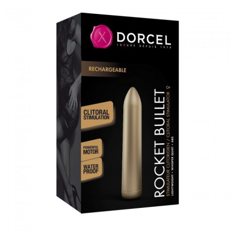 фото Перезаряжаемая вибропуля Dorcel Rocket Bullet Gold