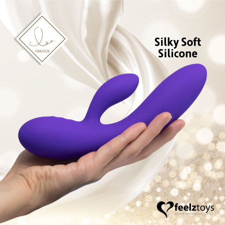 фото Гибкий вибратор кролик с двумя моторами FeelzToys Lea Rabbit Vibrator Medium Purple