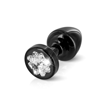 фото Пробочка Diogol Anni R Clover Black Кристалл 30мм, 4 кристалла Swarovsky в виде листка клевера