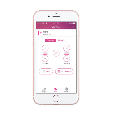 фото Смарт вибратор-кролик Lovense Nora с вращающимся стволом