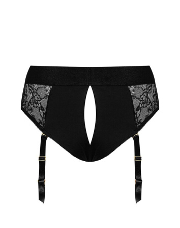 фото Кружевные трусы для страпона с подвязками для чулок Strap-On-Me DIVA HARNESS - M